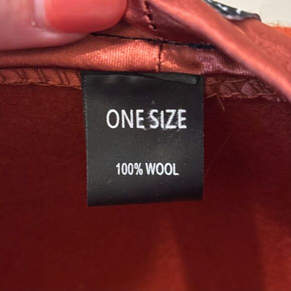 Adora Wide Brim Floppy Wool Felt Hat Rust Red Burnt Orange Boho Chic New NWT - Picture 7 of 7